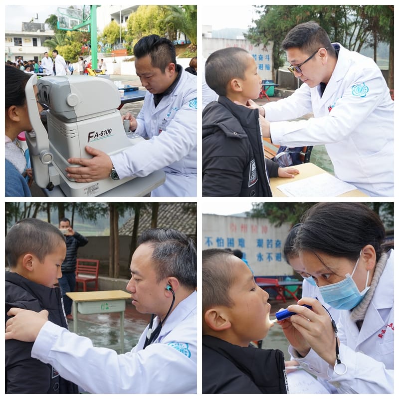 院團委組織青年醫務人員到興義市威舍鎮下德赫小學進行健康體檢義診活動